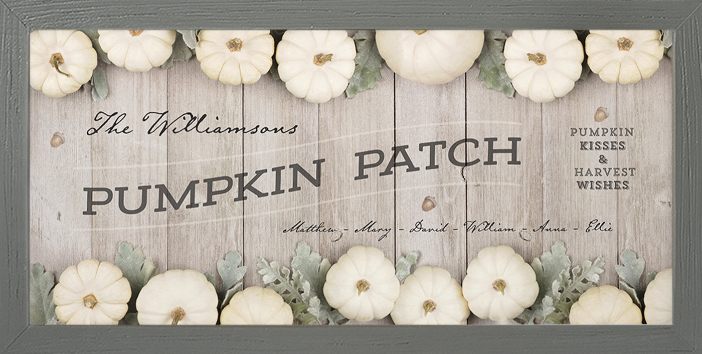 Pumpkin Patch Home | Personalized Thanksgiving, Autumn, Fall Print, Tabletop Wall Decor