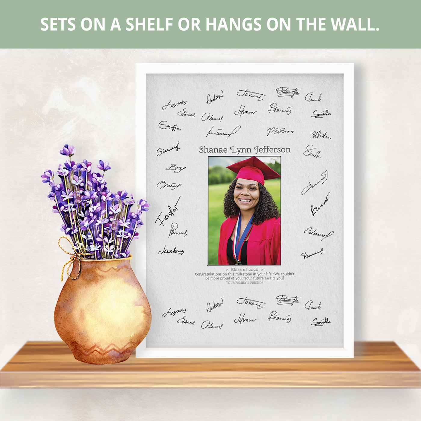Graduation Lay Personalized Grad | Personalized Graduation Party Print, Wall Decor - Signature Pho ...