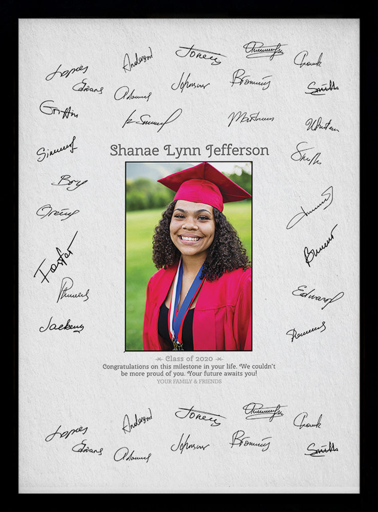 Grad | Personalized Graduation Party Print, Wall Decor - Signature Photo